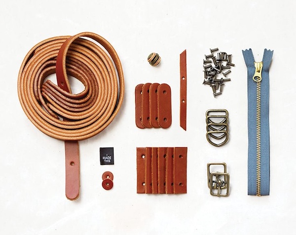 Picture of the contents of the leather Klum House kit